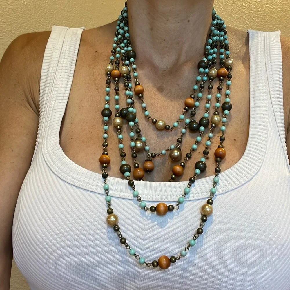 Arden B Five layered beaded necklace - Picture 7 of 7